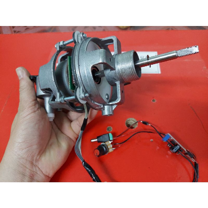 Đầu quạt D.I.Y 15w không chổi than chạy ắc quy,pin máy khoan,pin nlmt...