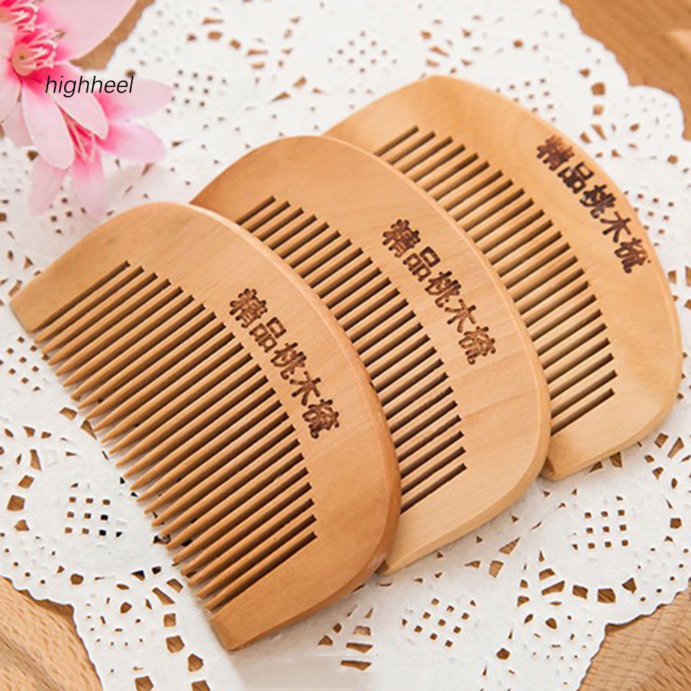 Lược Gỗ Đào Tự Nhiên Chống Tĩnh Điện Mát Xa Đầu Chăm Sóc Sức Khỏe