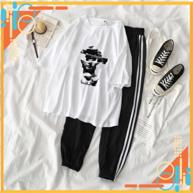 🔥HOT🔥 Đồ Bộ Legging Jogger Line Phối Thun Nam Nữ Unisex (Thể Thao, Nhà) Hình Person | BigBuy360 - bigbuy360.vn