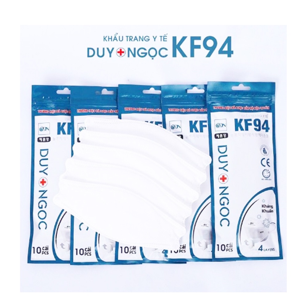 Khẩu trang Duy Ngọc KF94 ngăn bụi mịn, kháng khuẩn 4 lớp