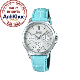 Đồng hồ nữ dây da casio chính hãng ltp-v300l-2audf