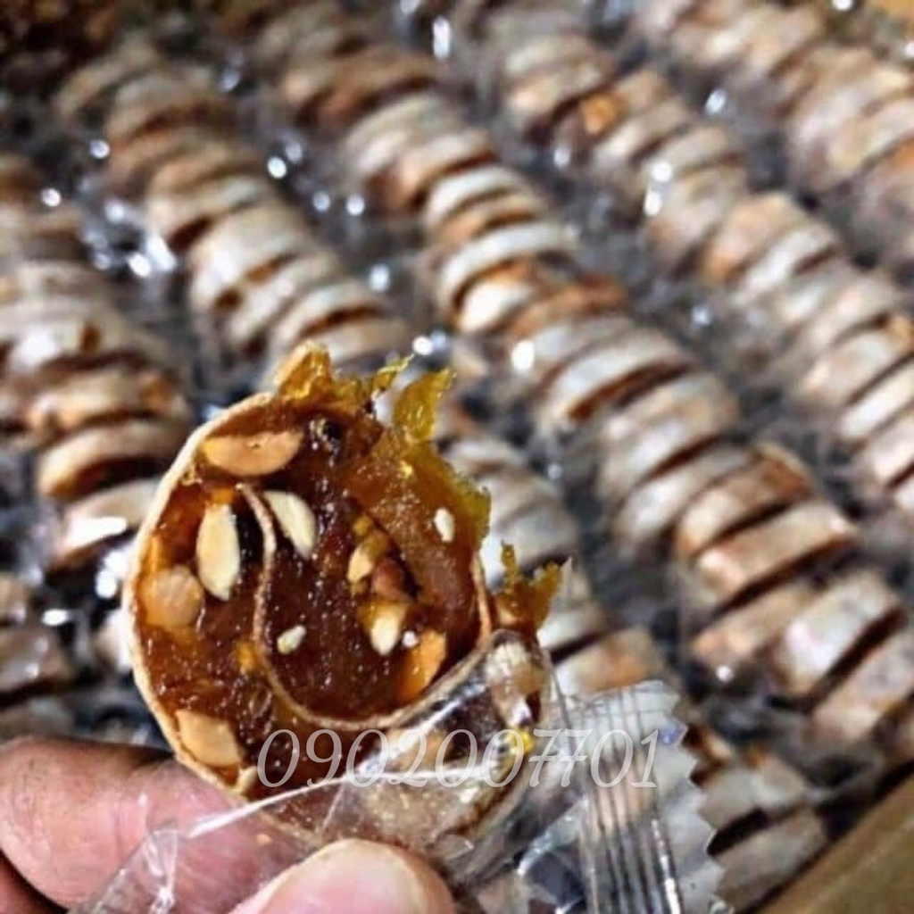 1 Kg Kẹo Khóm Sên Tắc Đậu Phộng Thơm Ngon- Đặc Sản Bến Tre-Tết-Bánh Mứt Tết-Đồ Ăn Vặt