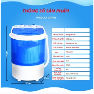 Máy giặt mini 3,5kg Xiaoe lồng giặt trong suốt máy giặt mini giặt đồ trẻ em