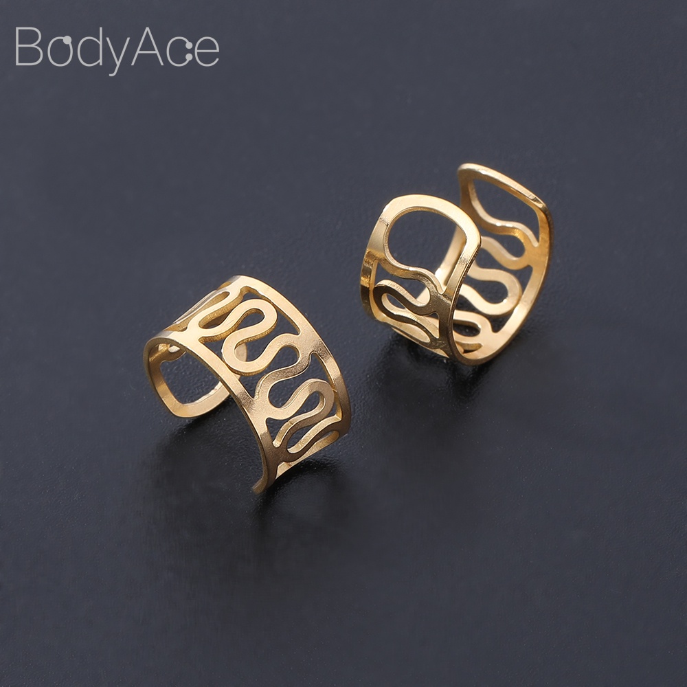 Set 12 Khuyên Kẹp Vành Tai Bằng Thép Không Gỉ Cá Tính