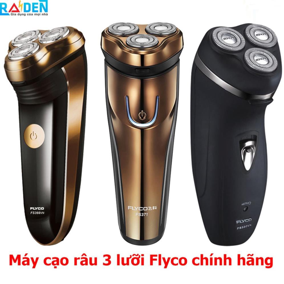 [TB02] Máy cạo râu Flyco 3 lưỡi dao có chức năng tỉa tóc mai FS330VN - FS360VN - FS371VN