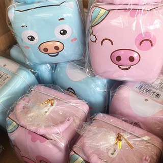 Két sắt mini hình heo cho bé có khóa