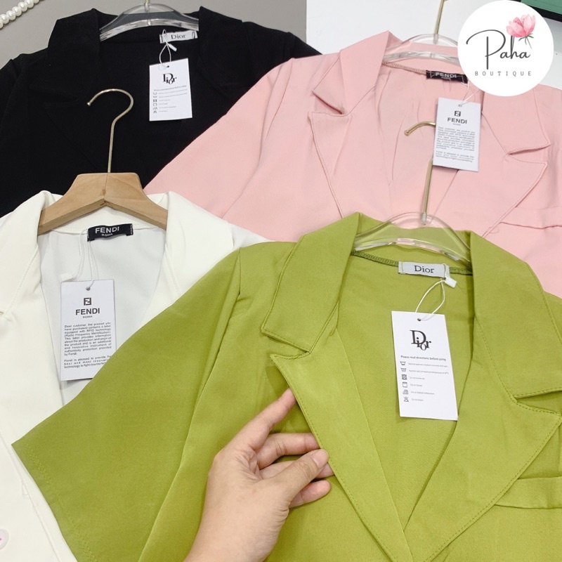ÁO VEST BASIC, ÁO BRAZER MẦU TRẮNG, HỒNG, ĐEN, XANH CỐM CHẤT TUYẾT MƯA, ÁO VEST HOTTREND - PAHA SHOP