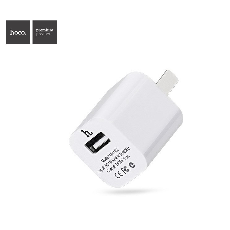 Củ sạc nhanh Hoco Uh102 5v/1A chính hãng, cốc sạc nhanh hỗ trợ sạc iphone/samsung/xiaomi....