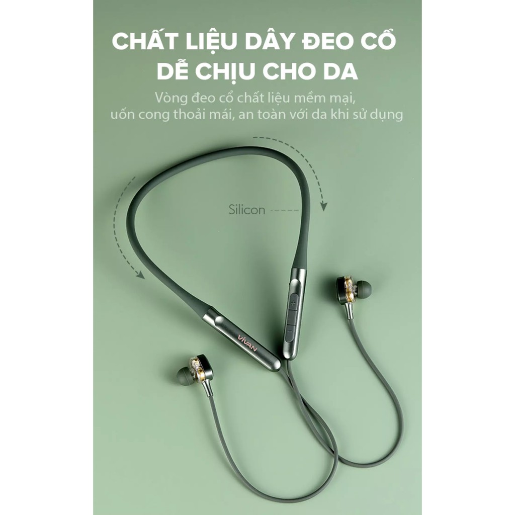 Tai Nghe Bluetooth Đeo Cổ Thể Thao VIVAN Liberty-N100, Spirit N30