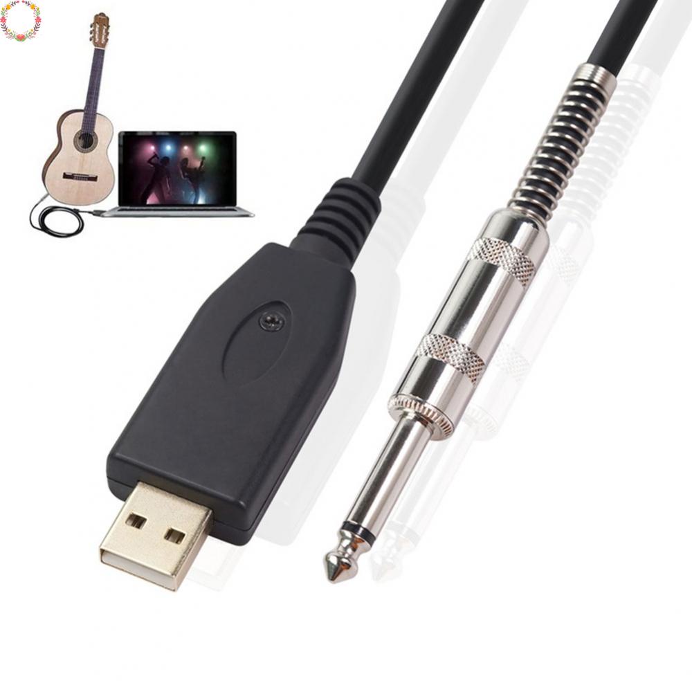 Cáp Kết Nối Đàn Guitar USB 10FT Đầu Đực Sang 6.35mm 1/4 inch Mono