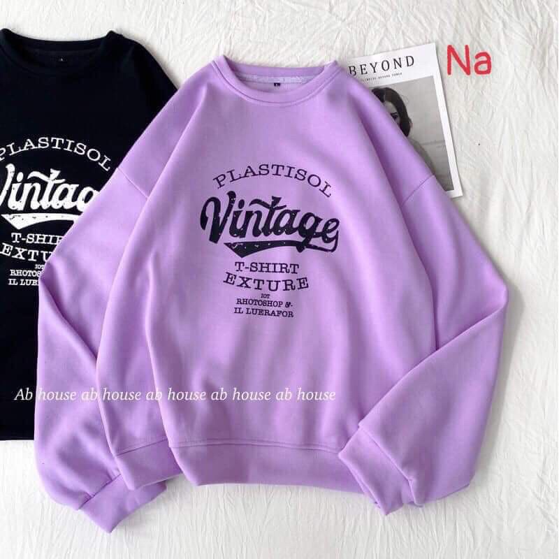 Áo nỉ bo cotton VINTAGE NA12
