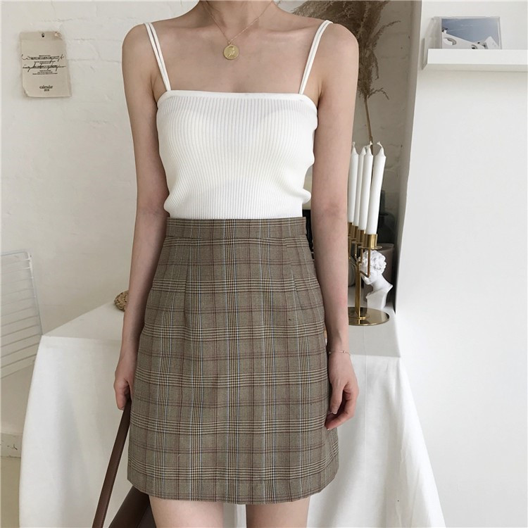 Xiaozhainv Áo thun hai dây phong cách Hàn gợi cảm