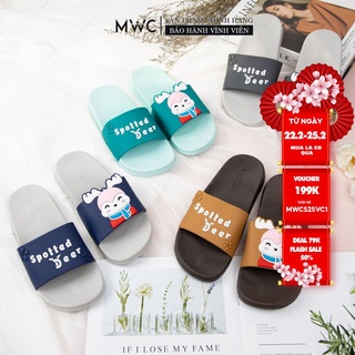 Dép Nữ MWC Quai Ngang Đế Bệt Hoạt Hình Siêu Xinh NUDE- 3423