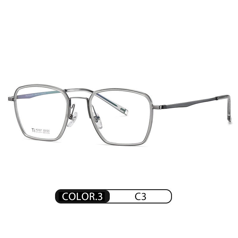 Mắt kiếng Zelin R2327 gọng vuông bằng titan nguyên chất phong cách 2022