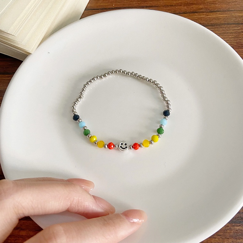 Vòng Tay Chuỗi Hạt Nhiều Màu Phong Cách Hàn Quốc Cổ Điển Thời Trang