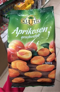 Mơ vàng khô KLUTH Aprikosen 500g  