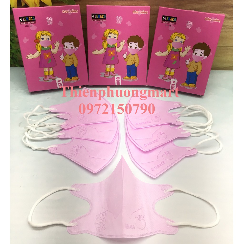 Khẩu trang y tế cho bé Lehaco 3D 10 cái/hộp | BigBuy360 - bigbuy360.vn