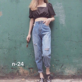 Quần bagy jean nữ