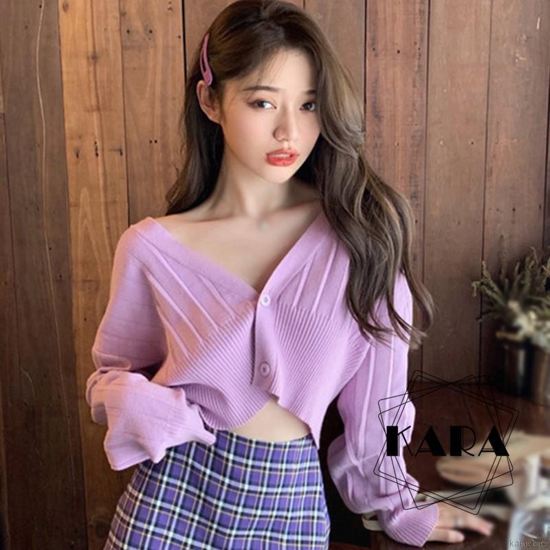 Áo Cardigan Dệt Kim Tay Dài Phối Nút Thiết Kế Hợp Thời Trang Cho Nữ | BigBuy360 - bigbuy360.vn
