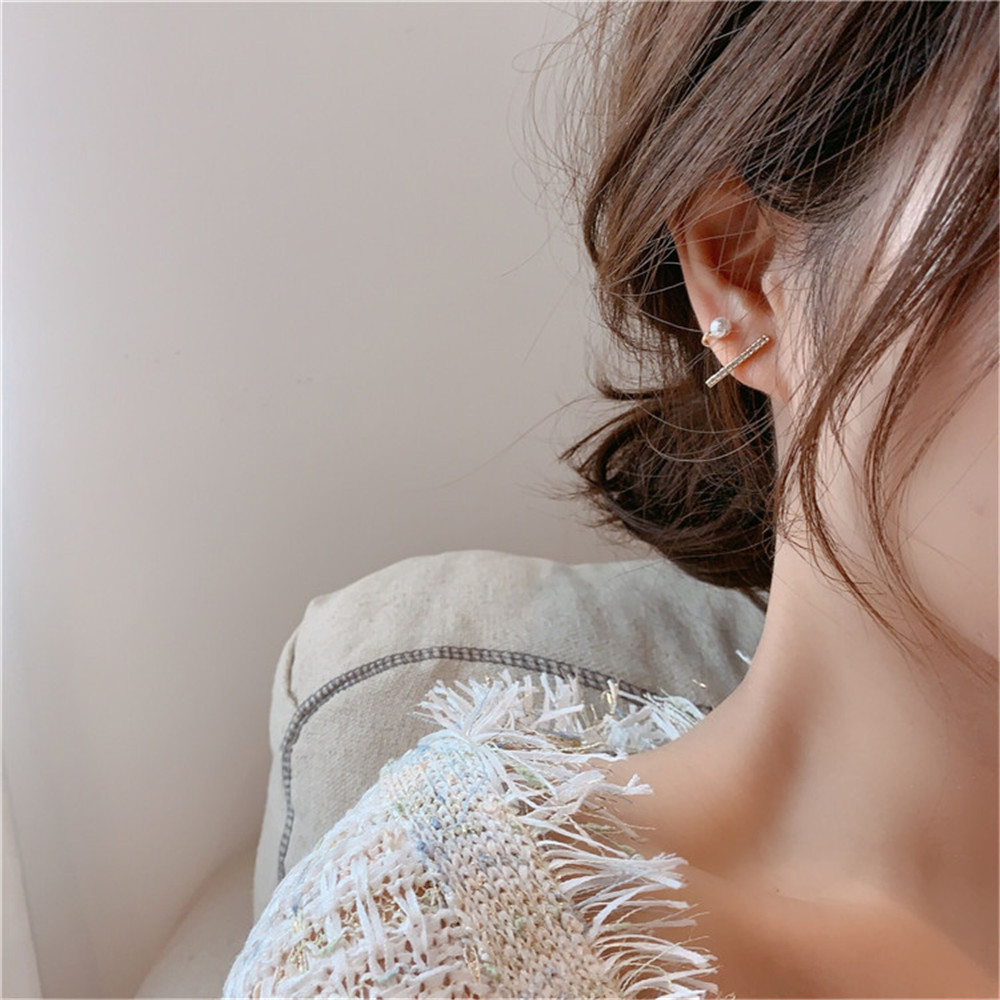 Hoa Tai Ngọc Trai Đơn Giản S925 Cho Nữ Yanqueens Trang sứ Quà tặng