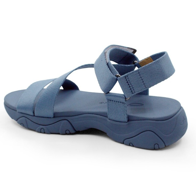 Giày sandal quai chéo nữ, xăng đan cực êm NESTY SA504F xanh biển