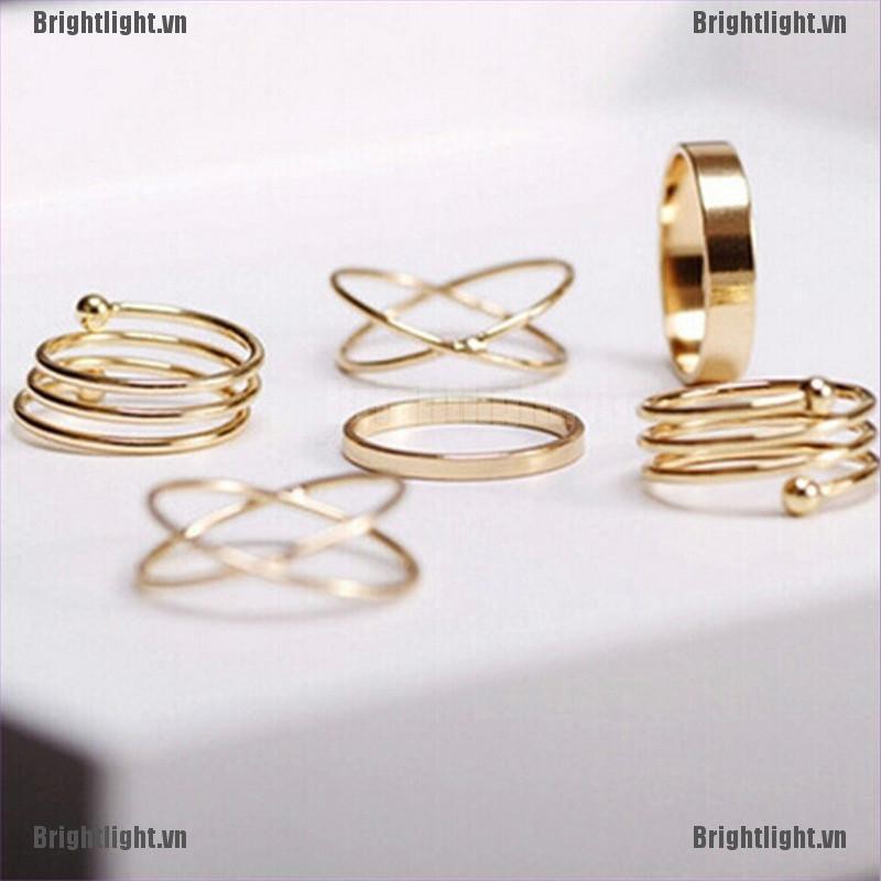 Bộ 6 Nhẫn Hợp Kim Đáng Yêu Độc Đáo