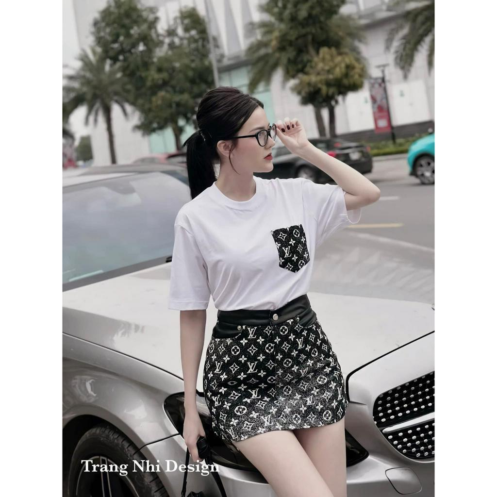 Set áo phông phối túi mix chân váy  siêu xinh BN669