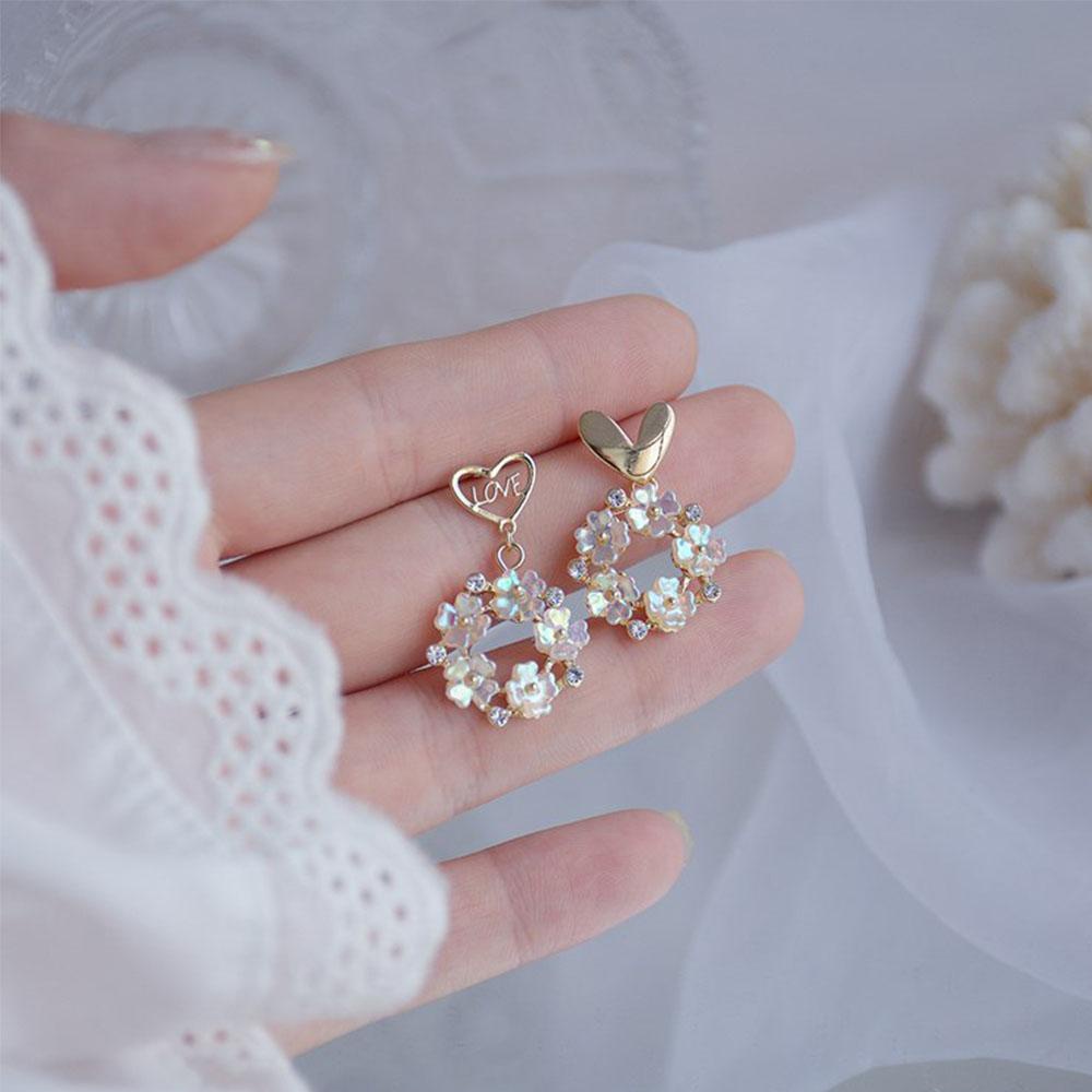 EXPEN Bông Tai Hình Trái Tim / Vỏ Sò / Hoa Xinh Xắn Thời Trang