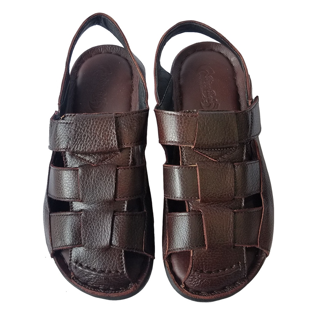 Giày Sandal Nam Bít Mũi Da Bò Thật BIGBEN Cao Cấp SD115