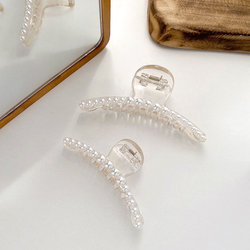 Kẹp Tóc Đính Ngọc Trai Phong Cách Hàn Quốc