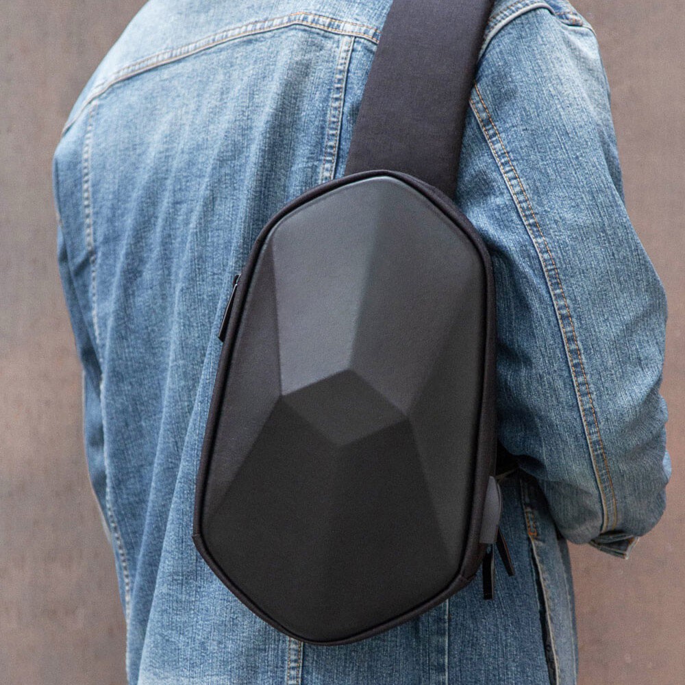 Túi đeo chéo Xiaomi BEABORN Polyhedron bằng PU chống thấm | WebRaoVat - webraovat.net.vn