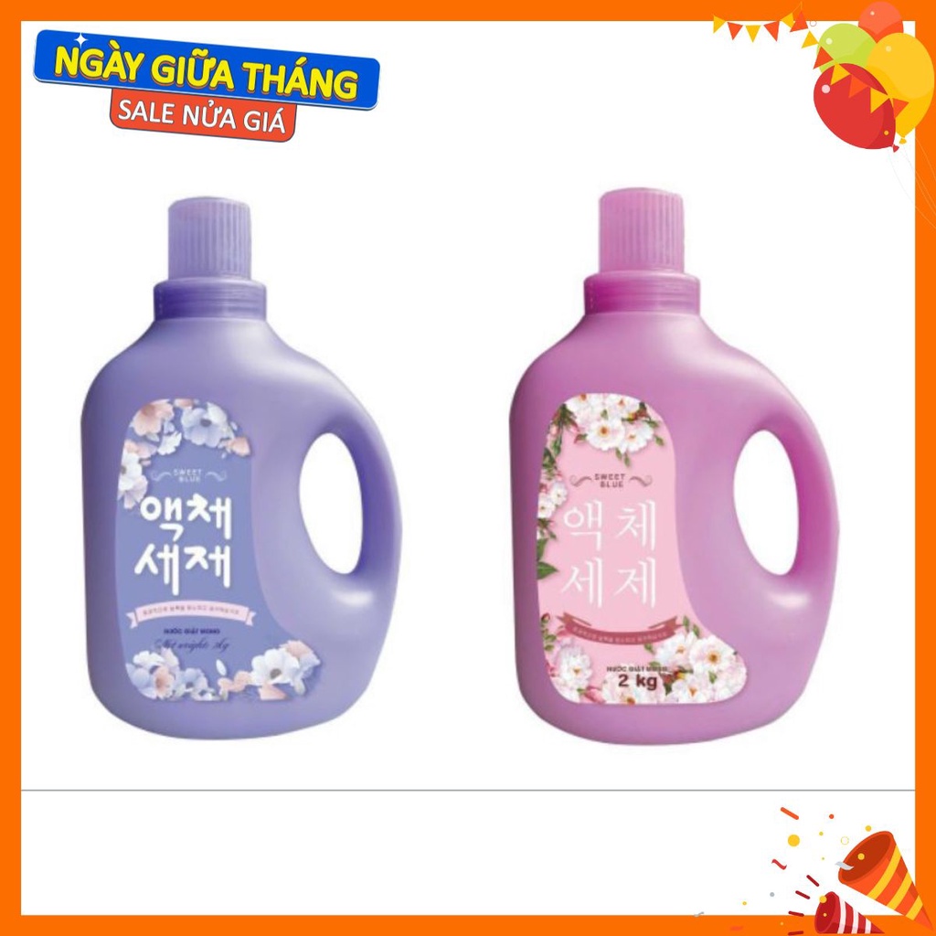 < Giá rẻ toàn quốc > Nước giặt Hàn quốc Mono blue giữ mùi thơm lâu và tỏa hương can 2 kg