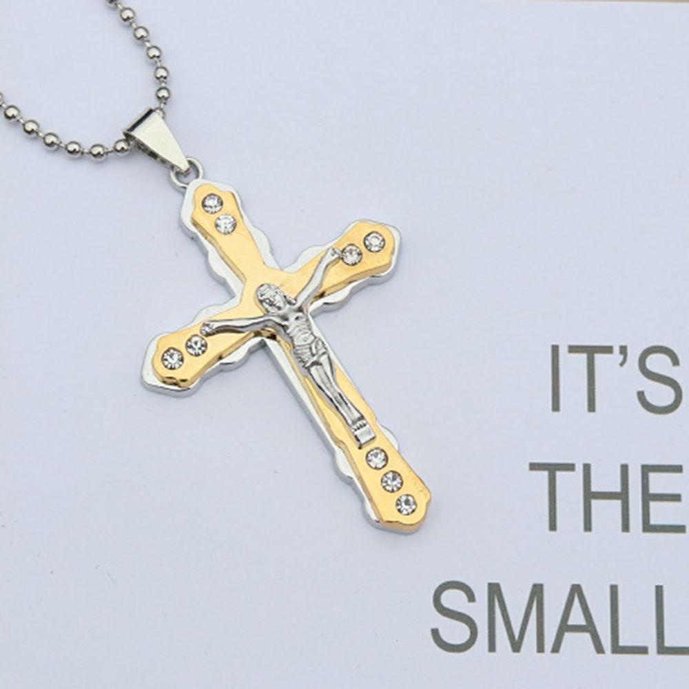 Vòng cổ Mặt Thánh Giá 1 Bằng Thép Không Gỉ Phong Cách Retro