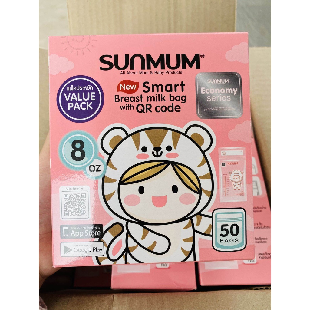 Túi trữ sữa Sunmum chính hãng an toàn tiện lợi với dung tích 250ml