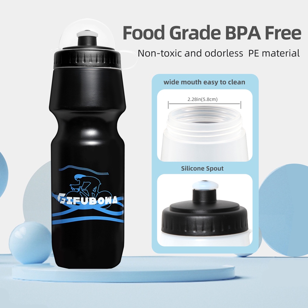 Bình Nước Dạng Bóp 750ML Không Chứa BPA Chống Bụi Dùng Khi Đi Xe Đạp