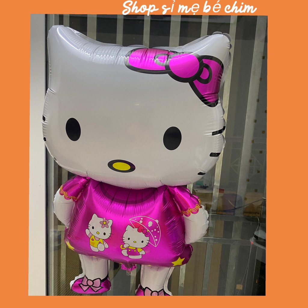 Sỉ Bóng Bay Hình Mèo Kitty Đáng Yêu Trang Trí Sinh Nhật Đầy Tháng Size 85cm ( Kèm Video)