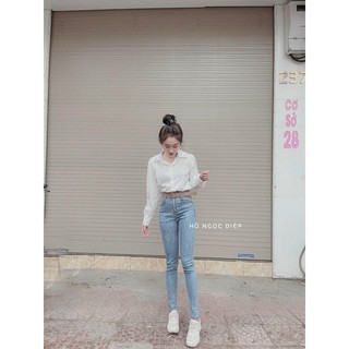 Áo Sơ Mi Trơn Chất Lụa Áo Sơ Mi Nữ Hot  <3