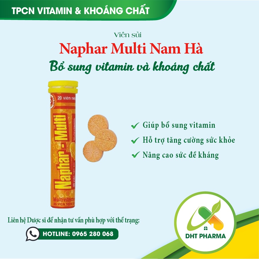 Viên sủi Naphar Multi Nam Hà
