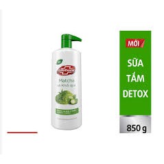 ) Sữa tắm Lifebuoy thanh lọc da khổ qua và matcha 850g (tặng khăn tắm sơ tre cao cấp)