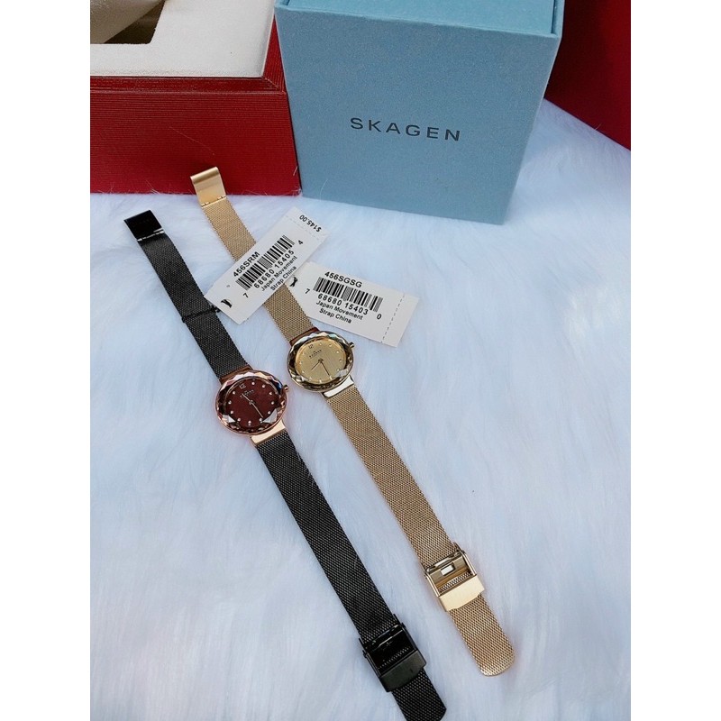 Đồng Hồ Nữ SKAGEN 456SRM 456SGSG Size Nhí 28mm Full Box Chính Hãng