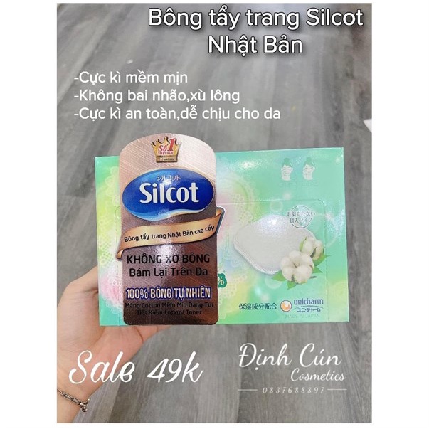 Bông Tẩy Trang Cơ Bản Silcot Velvety Touch Cotton