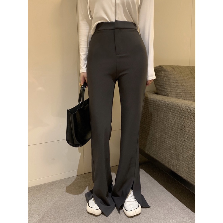 Quần dài lưng cao dáng ôm thời trang thu đông sành điệu | BigBuy360 - bigbuy360.vn