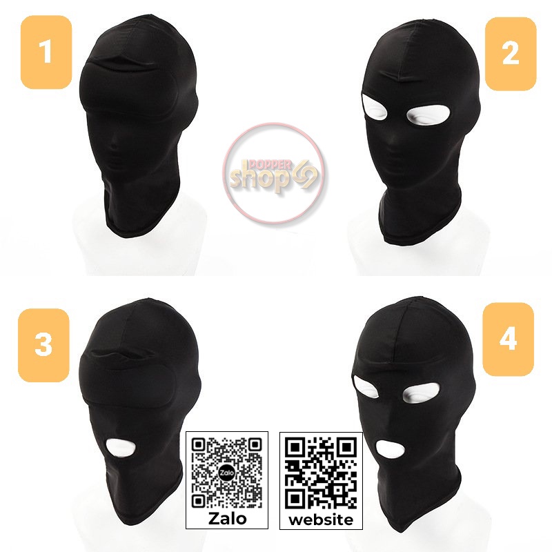 Mặt Nạ trùm đầu hóa trang, Khăn Trùm mặt Ninja Cotton co giãn 4 chiều siêu thấm