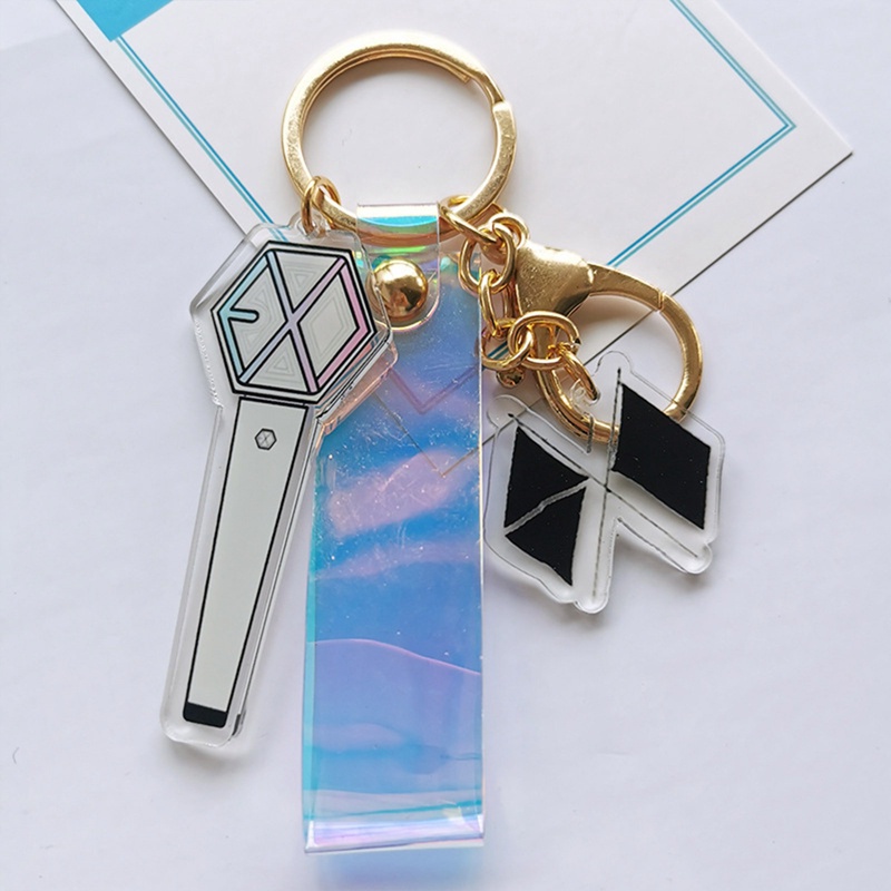 Móc Khóa Đèn Laser In Logo Nhóm Nhạc Kpop ATEEZ