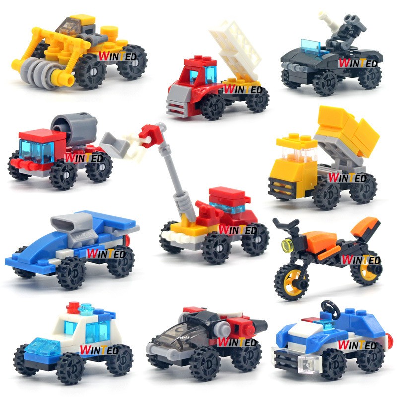 Lego Xe Công Trình Mini - Mô Hình Lắp Ráp Giá Rẻ Kích Thích Trí Sáng Tạo Cho Bé [ 15-30 mảnh] Molangshop