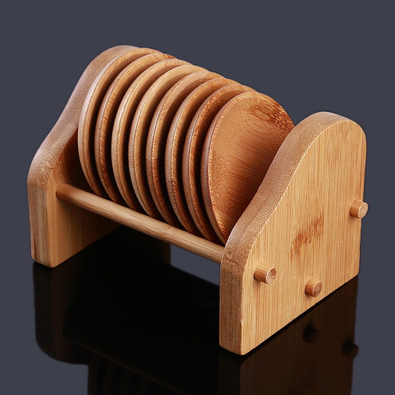 High Quality Bamboo Tea Set Four Square Cup Holder Kung Fu Tea Set