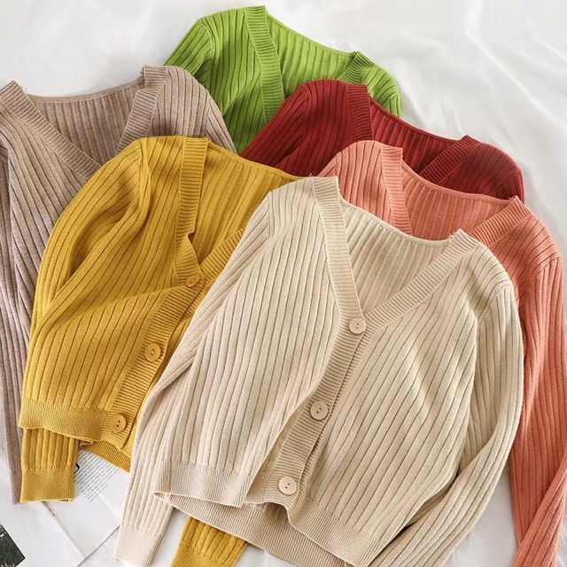 Áo len cardigan 3 KHUY chất len đũa cao cấp