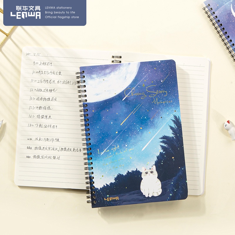 Sổ lò xo A5 STAR SKY. Sổ tay ghi chép 136 trang thích hợp làm bullet journal, planner