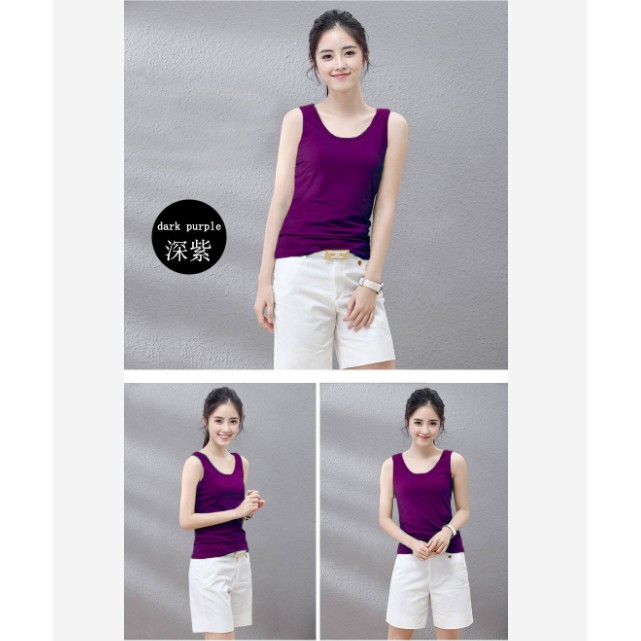 Áo sát nách CHOOBE dáng ôm cotton mịn không đệm có độ co giãn tốt điều chỉnh được cao cấp cho nữ | BigBuy360 - bigbuy360.vn