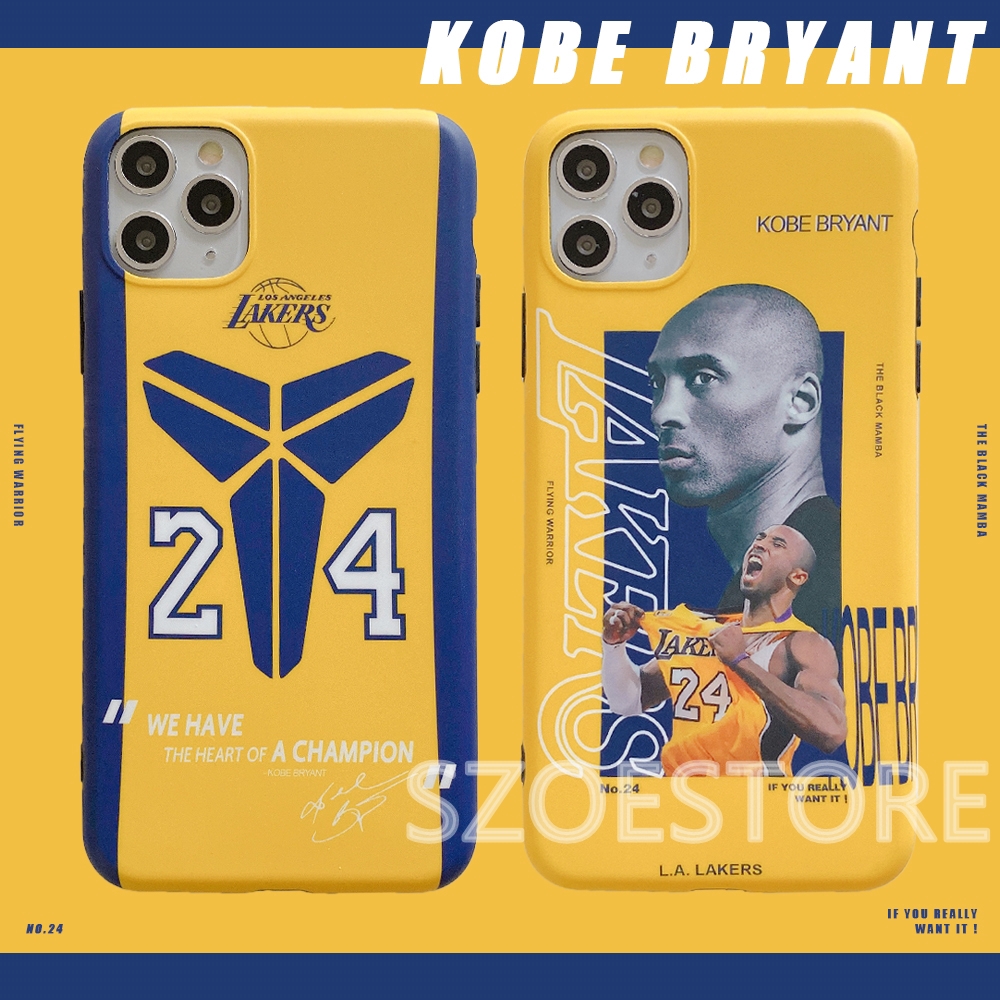 iPhone 11 Pro Max X XS XR XSMax 8 7 Plus SE 2020 Fashion L.A. Lakers Kobe Soft IMD Phone Case Cover